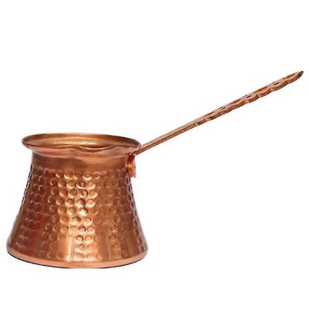 Turkisk kaffekanna i koppar, kompatibel med Turk Cezve Cafeteria, metallhandtag, Cevze