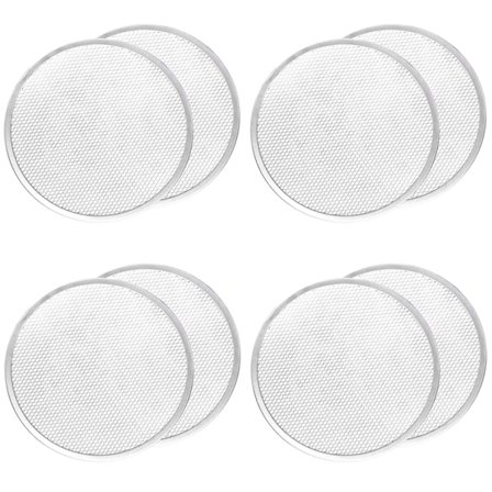 8X Pizzagaller, Pizzapanna, Ugnspizzapanna, Pizzabricka, 12 tum Sömlös Kant Aluminium Non-stick