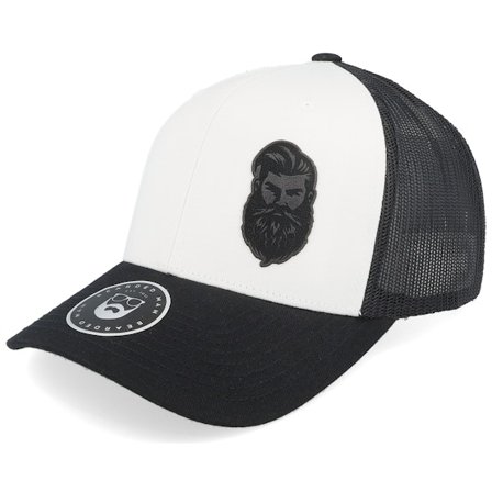 Bearded Man - Svart trucker Keps - Tough Beard Retro Black/White/Black Trucker @ Hatstore