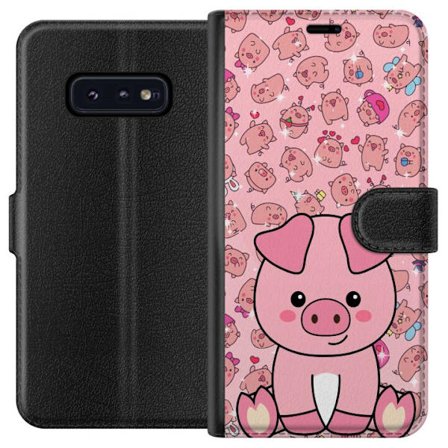 Kompatibelt Lommeboketui til Samsung Galaxy S10e Kawaii Rosa Gris Søt Anime