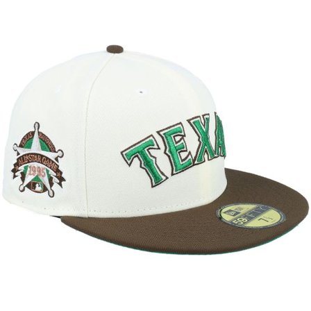 New Era - MLB Vit fitted Keps - Texas Rangers Ultimate 59FIFTY Chrome/Walnut Fitted @ Hatstore