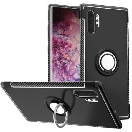Samsung Note 10 Praktisk Stöttåligt Skal Med Ringhållare V2 Svart