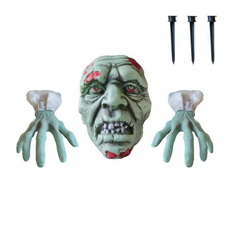 Halloween Skull Rekvisita Humanoid Dekoration Grön 1 Styck