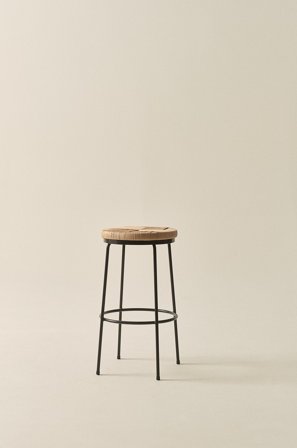 Jotex - Barkrakk - Høyde 65 Cm Svart/natur - MARINO - Kjøp Barstoler hos Jotex