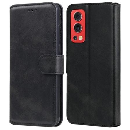 Oneplus Nord 2 5g - Solid Läder Fodral - Svart