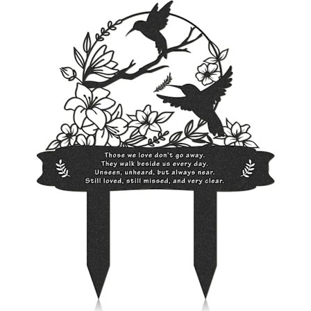 Gravpynt til Kirkegård - Kirkegårdspynt til Grav Metall Minneplaketter for Utendørs Minnedagsdekorasjoner for Grav Minneplakett
