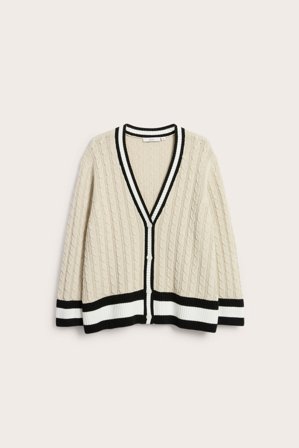 Kappahl | Kabelstrikket jakke | Offwhite