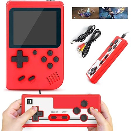 Retro Håndholdt Spillkonsoll med 400 Klassiske FC-spill - 3,0 tommers skjerm Bærbare Videospillkonsoller Blå