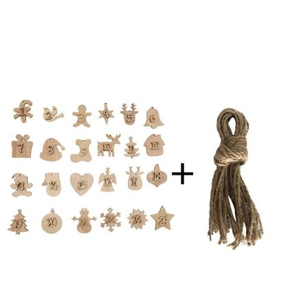 1-24 tall Nedtelling julekalender treanheng C