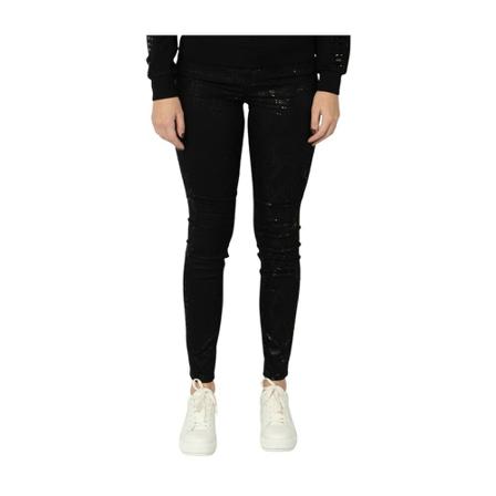 Guess, shiny pants Zwart, Dames, Maat:W25,print