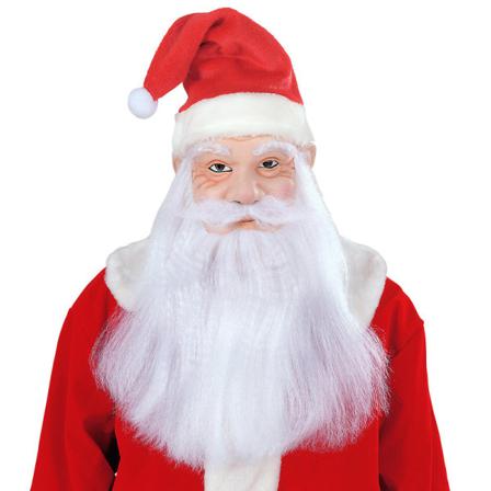 Tomtemask Med Mössa Och Skägg - Mask För Tomte