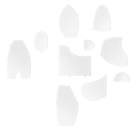 10 kpl Muisto Karhu Malli Viivoitin Sarja,ompelu Tähtikuviot, Akryyli Tähtikuviot Viivoittimet Ja Malli([HK])