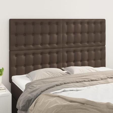 Vidaxl Huvudgavlar 4 St Brun 72x5x78/88 Cm Konstläder Brun