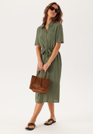 Pieces Pcpia 2/4 MIDI SHIRT DRESS Klær