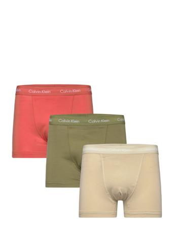 3P Trunk Boksershorts Kakigrønn Calvin Klein*Betinget Tilbud