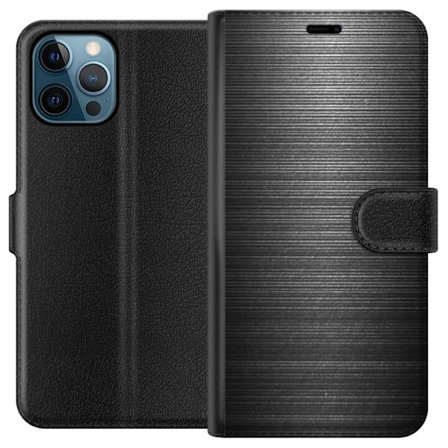 Kompatibelt Lommeboketui til Apple Apple iPhone 12 Pro Max Børstet Metalle