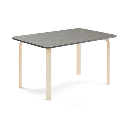 Tisch ELTON, 1200x800x640 mm, Linoleum dunkelgrau, Birke