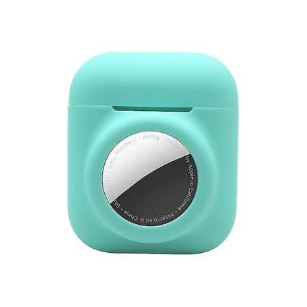 2 i 1 cover kompatibelt med Airpod 1&2 och AirTag , mjukt cover för Airpod 1&2 och AirTag