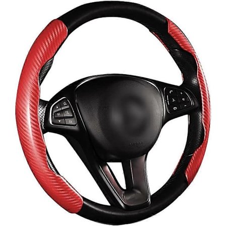 Rattkåpa i kolfiber, segmenterad ratt skydd, fjärilsrattkåpa, biltillbehör röd