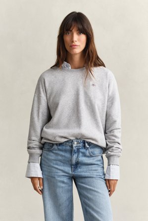 GANT Damen Rundhals-Sweatshirt (XXL) Hellgrau