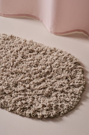 Jotex - Oval Badematte Bomull/Bomull Greige JANE - Kjøp Baderomsmatter hos Jotex