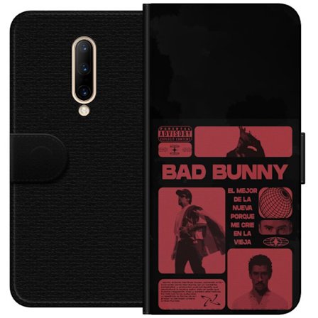 Kompatibelt Lommeboketui til OnePlus 7 Pro Bad Bunny NFL-inspirert skjoldlogo med amerikansk fotball og stjerner
