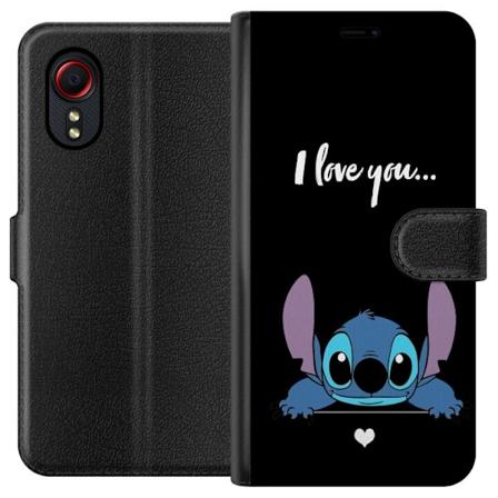 Samsung Galaxy Xcover 5 Tegnebogsetui Stitch Jeg Elsker Dig