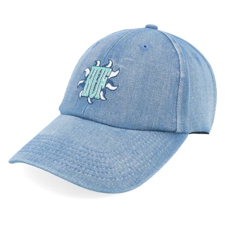 HUF - Ble unconstructed Czapka Z Daszkiem - Apollo Denim 6 Panel Cv Hat Blue Dad Cap @ Hatstore