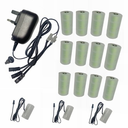 Dummy Battery Eliminators 3V-12V Justerbar power för LED-ljus Byt ut 2-8st 1,5V LR14 AM2 C batteri