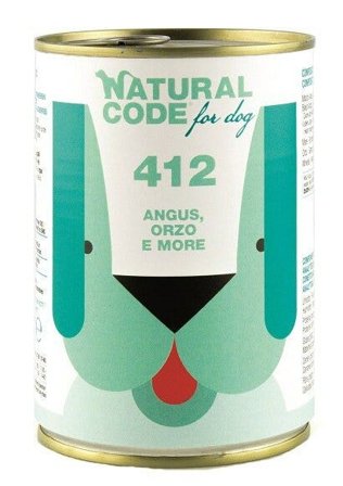 Natural Code 412 Cibo Umido Con Angus/Farro/More Per Cani Adulti