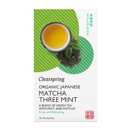 Clearspring Japansk Grøn Matcha Te Mint Ø 20 breve, Helse & Madvarer, Te, Grøn Te