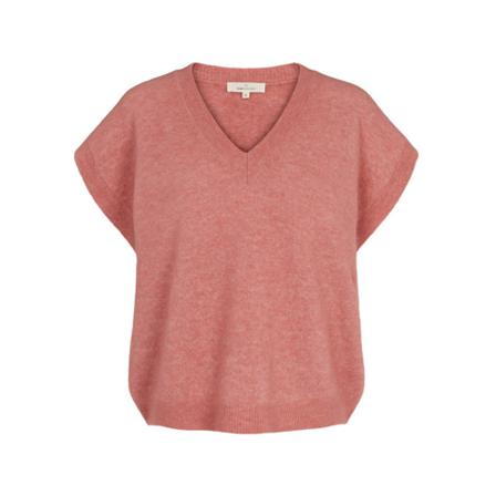 Basic Apparel Claudine Vest Pink, Dame Striktrøjer