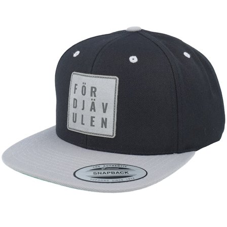 Kränkt! - För Djävulen Patch Black/Silver Snapback Snapback Black Cap - @ Hatstore