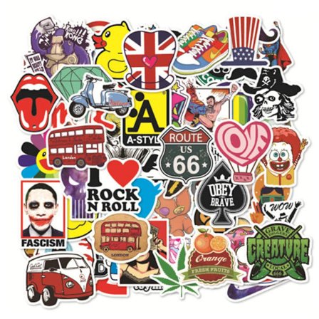 100st Mode Graffiti Stickers Vattentät Laptop Bagage Skate