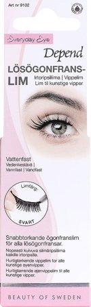 Depend Lim til Falske Øjenvipper Sort, Makeup, Øjenvipper, Kunstige Øjenvipper