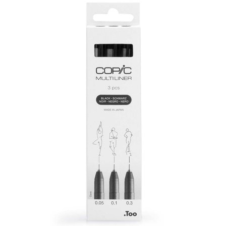 Multiliner Classic Set of 3 Black Fine