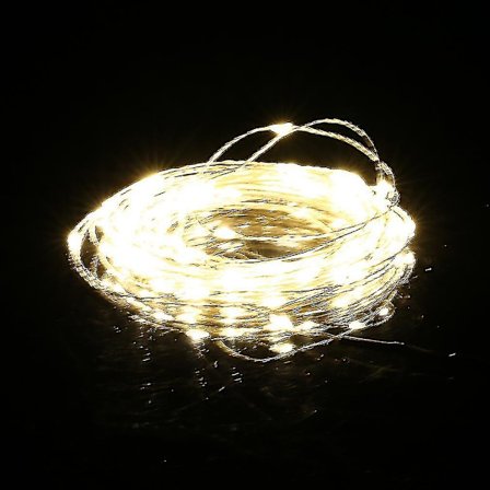 5m 50 Led hopeinen lanka joulu häät juhla valosarja lamppu 12v