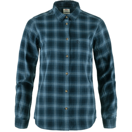 Fjällräven Övik Flannel Shirt W Dark Navy-Indigo Blue