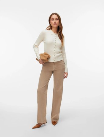 Vero Moda Vmtessa Hr Wide Jeans Color Ga Noos - Beige - 31 x 32