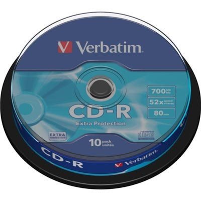 Verbatim CD-R-levyt 52x 700 MB 10 kpl-pakkaus