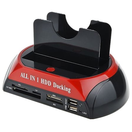 USB IDE SATA Dobbel Ekstern Kabinettboks Tilfelle Alt I 1 HD / HDD Dock / Harddisk
