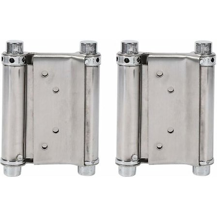 2 st Rostfria Dubbelverkande Fjädergångjärn Saloon Dörrgångjärn Gångjärnsförsedd Svängdörr, Lastkapacitet Upp Till 15 Kg