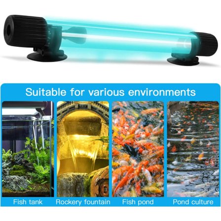 13W UV Ultraviolet Germicidal Lampe, UVC Sterilisator, Nedsænkelig