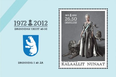 Grønland - Regeringsjubilæum - Postfrisk miniark