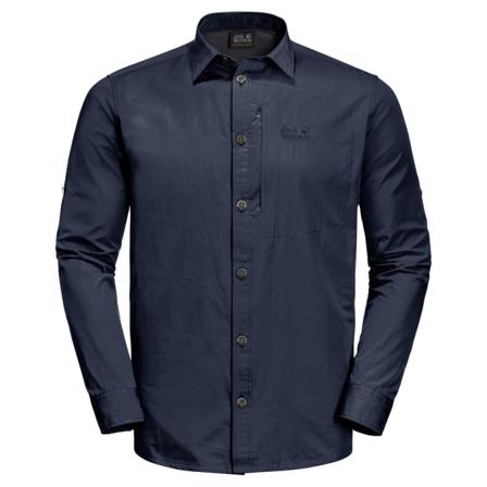 Jack Wolfskin Men's Lakeside Roll-up Shirt (2021) Men long-sleeved shirts Blue S