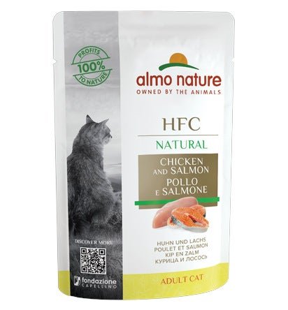Almo Nature HFC Natural Gusto Pollo&Salmone Cibo Umido Gatti