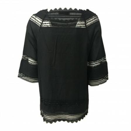 Alpha Studio Blouses Sort, Dame
