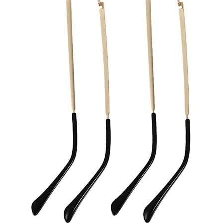 2 par brillerholdere, udskiftning af briller, stel, stænger, arme, udskiftning af brillerarme