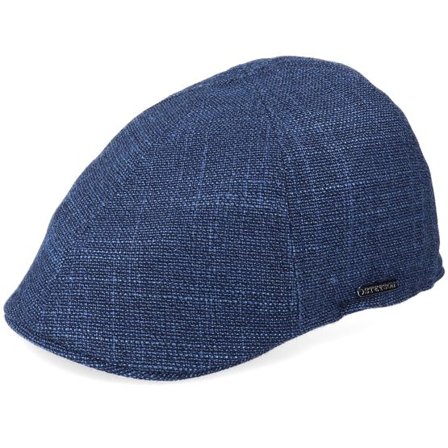Stetson - Blå flatcap Keps - Texas Virgin Wool Silk Navy Flat Cap @ Hatstore