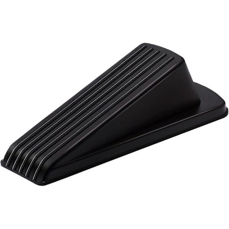 Dørstopper - Gummi Dørstopper, Kile (2 stk., Sort)